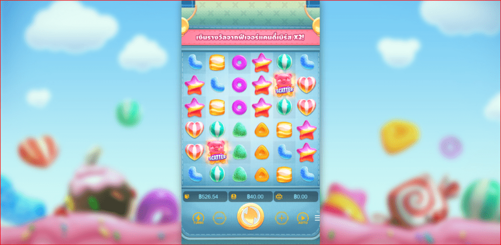 Candy burst in game